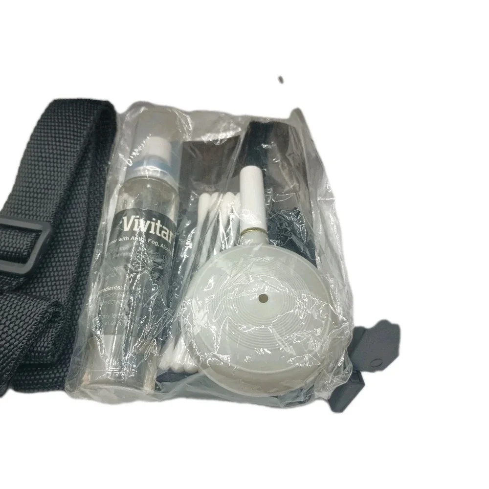 Vivitar Padded Camera Bag 6x6x4 Case with Shoulder Strap & Cleaning Kit